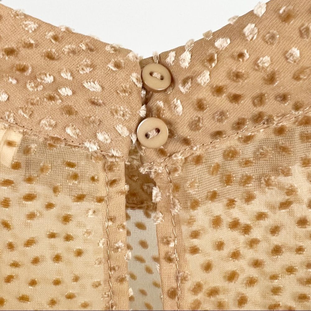 H&M Puff Sleeved Mini Dress in Dark Beige, Size 4 - Picture 11 of 16